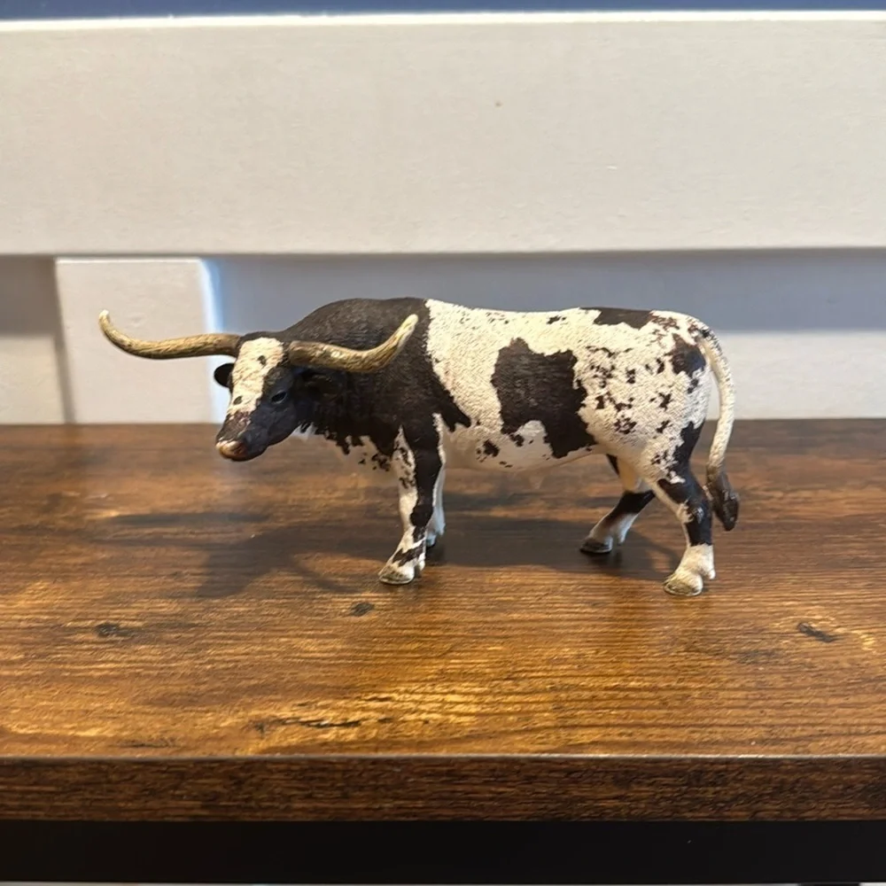 Schleich One Texas Longhorn Bull Steer #D73527 Retired Ranch Animal 2012.